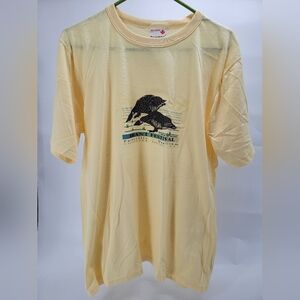 Vintage 1991 Penmans Adult Large Yellow T Shirt Brant Festival Canada